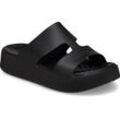 Badepantolette CROCS "Getaway Platform H-Strap", Damen, Gr. 36, schwarz, Croslite, sportlich, Schuhe Pantolette, Sommerschuh, Schlappen, Badeschuh, Poolslides, weiche Innensohle