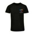 T-Shirt MERCHCODE "Merchcode Merchcode Football - Romania T-shirt", Herren, Gr. 4XL, schwarz, 100% Baumwolle, bedruckt, casual, normal, Rundhals, Kurzarm, Shirts