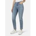 5-Pocket-Jeans STOOKER WOMEN "Nizza Fashion Tapered Fit", Damen, Gr. 40, Länge 32, blau (light vintage), Denim/Jeans, 80% Baumwolle, 12% Lyocell, 6% Elastomultiester, 2% Elasthan, casual, gerade, unten schmal lang, Jeans, Tapered Fit Casual Clean Wash Denim Jeans für Damen