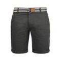 Chinoshorts SOLID "Chinoshorts SDMonty", Herren, Gr. XL, N-Gr, grau (dunkelgrau), Web, Obermaterial: 98% Baumwolle CO. 2% Elasthan EL., casual, regular fit kurz, Hosen