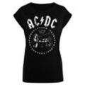 T-Shirt F4NT4STIC "PLUS SIZE ACDC We Salute You Cannon", Damen, Gr. 4XL, schwarz, Obermaterial: 100% Baumwolle, casual, regular fit, Rundhals, Kurzarm ohne Bündchen, Shirts, Print