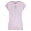 T-Shirt MERCHCODE "Merchcode Damen Ladies Spring - Rose T-Shirt", Herren, Gr. M, lila, 100% Baumwolle, bedruckt, casual, normal, Rundhals, Kurzarm, Shirts