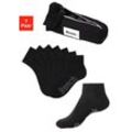 Kurzsocken BENCH., Herren, Gr. 39-42, schwarz (7x schwarz), Baumwollmischung, unifarben, elastisch, Socken Multipacks, in ansprechendem Mäppchen mit Reißverschluss