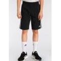 Shorts ADIDAS SPORTSWEAR "ESSENTIALS 3-STREIFEN WOVEN", Kinder, Gr. 128, N-Gr, schwarz-weiß (schwarz, weiß), Obermaterial: 100% Polyester, clean, sportlich, Hosen