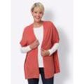 Poncho CLASSIC BASICS, Damen, Gr. 40/42, orange (koralle), 100% Polyacryl, unifarben, Kurzarm, Jacken