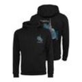 Kapuzensweatshirt MISTERTEE "MisterTee Herren Paris Hoody", Herren, Gr. XL, schwarz, 100% Baumwolle, bedruckt, Langarm, Sweatshirts