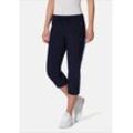 Sporthose STOOKER WOMEN "Sport Bermuda Stripe Stooker Women 7/8 Sporthose", Damen, Gr. 44/46, blau (navy), angeraute Sweatware, 95% Polyester, 5% Elasthan, sportlich, gerade 7/8-Länge, Hosen, Regular Fit Sport Synthetik für Damen