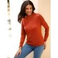 Strickpullover CLASSIC BASICS "Pullover", Damen, Gr. 38, rot (rostrot), 100% Polyacryl, unifarben, Langarm, Pullover