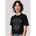 T-Shirt F4NT4STIC "AC/DC Rock Musik Band Black Ice", Damen, Gr. 4XL, schwarz, Obermaterial: 100% Baumwolle, casual, regular fit, Rundhals, Kurzarm ohne Bündchen, Shirts, Premium Qualität