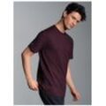 T-Shirt TRIGEMA "TRIGEMA T-Shirt aus 100% Biobaumwolle", Herren, Gr. XXL, lila (aubergine, c2c), 100% Baumwolle (Bio-Baumwolle kbA), Basic, Kurzarm, Shirts