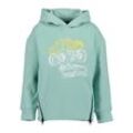 Kapuzensweatshirt BLUE SEVEN, Jungen, Gr. 104, blau (light blau), Sweatware, Obermaterial: 100% Baumwolle, bedruckt, modisch, regular fit, Langarm, Sweatshirts