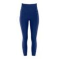 Leggings WINSHAPE "7/8-Tights HWL317C", Damen, Gr. L, Normalgrößen, blau (dunkelblau), 85% Polyester, 15% Elasthan, Hosen, mit V-Shape Applikation und Core-Bund