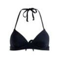 Triangel-Bikini-Top ROXY "Beach Classics", Damen, Gr. L, Cup B, grau (anthrazit), [Hauptstoff] 87% recyceltes Nylon, 13% Elastan, Bikini-Oberteile