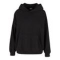 Kapuzenpullover URBAN CLASSICS "Urban Classics Ladies Light Terry Oversized Hoodie", Damen, Gr. L, schwarz, 70% Baumwolle, 30% Polyester, unifarben, casual, oversize, ohne Ausschnitt, Langarm, Pullover