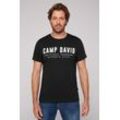 T-Shirt CAMP DAVID, Herren, Gr. XXXL, schwarz, Single Jersey, Obermaterial: 100% Baumwolle, bedruckt, unifarben, casual, normal hüftbedeckend, Rundhals, Kurzarm, Shirts, mit Logo Print auf der Vorderseite