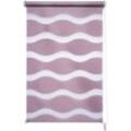 Doppelrollo LIEDECO "Wave" Gr. 3, rosa (altrosa), B:40cm H:150cm, Polyester, Metall, Rollos, Klemmfix-DUO-Rollo, Doppelrollo "Wave"