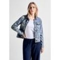 Jeansjacke CECIL, Damen, Gr. M (40), blau (light blau washed), Denim/Jeans, Obermaterial: 98% Baumwolle, 2% Elasthan, unifarben, casual, kurz, Rundhals, Langarm, Jacken, mit Knopfleiste