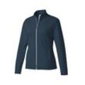 Sweatjacke JOY SPORTSWEAR "Sweatjacke DORIT", Damen, Gr. 36, blau (night), Obermaterial: 70% Baumwolle, 25% Polyester, 5% Elasthan, sportlich, Sweatjacken