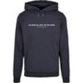 Kapuzensweatshirt MERCHCODE "Merchcode Herren Never Give Up Basic Hoody", Herren, Gr. M, blau (navy), 50% Baumwolle, 50% Polyester, bedruckt, Langarm, Sweatshirts