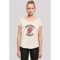 T-Shirt F4NT4STIC "The Rolling Stones Tour '78", Damen, Gr. 5XL, beige (sandweiß), Obermaterial: 100% Baumwolle, casual, regular fit, Rundhals, Kurzarm ohne Bündchen, Shirts, Premium Qualität