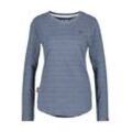 Langarmshirt ALIFE & KICKIN "Damen LeaAK Z", Damen, Gr. S, blau (marine melange), 95% Baumwolle 5% Elasthan, Langarm, Shirts