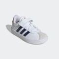 Sneaker ADIDAS SPORTSWEAR "VL COURT 3.0 KIDS", Gr. 34, weiß (ftwwht, dunkelblau, betsca), Synthetik, Leder, sportlich, Schuhe, inspiriert vom Design des adidas samba