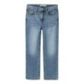 Straight-Jeans NAME IT "NKMRYAN STRAIGHT JEANS 3418-BE NOOS", Jungen, Gr. 122, N-Gr, blau (medium blau denim), Denim/Jeans, Obermaterial: 100% Baumwolle, Abriebeffekte, casual, straight fit, Jeans