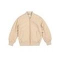 Bomberjacke CHAMPION "Bomber Jacket", Kinder, Gr. M (140/146), beige, Stoff, Obermaterial: 100% Polyester, unifarben, sportlich, Langarm, Jacken