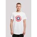 T-Shirt F4NT4STIC "Marvel Captain America Civil War Schild", Herren, Gr. M, weiß, Obermaterial: 100% Baumwolle, casual, regular fit, Rundhals, Kurzarm ohne Bündchen, Shirts, Print