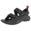 Outdoorsandale THE NORTH FACE "Hedgehog Sandal III M", Gr. 39, schwarz, Leder, Textil, sportlich, Schuhe, mit Klettverschluss