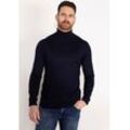 Rollkragenpullover PETROL INDUSTRIES, Herren, Gr. L (50), blau (navy), Obermaterial: 80% Viskose, 20% Polyamid, Basic, normal, Langarm Bündchen, Pullover, ein Must-have