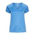 Funktionsshirt KANGAROOS, Damen, Gr. 48/50, azure blau, Obermaterial: 100% Polyester, sportlich, figurumspielend hüftbedeckend, V-Ausschnitt, Kurzarm, Shirts, Kurzarm, figurumspielend, hüftbedeckend, mit V-Ausschnitt