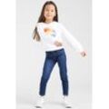 Stretch-Jeans LEVI'S KIDS "710™ SUPER SKINNY FIT JEANS", Mädchen, Gr. 2/92, N-Gr, blau (dunkelblau used denim), Denim/Jeans, Obermaterial: 70% Baumwolle, 29% Polyester, 1% Elasthan, unifarben, skinny fit lang, Jeans, for GIRLS