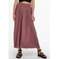 Maxirock ONLY "ONLVENEDIG LIFE LONG SKIRT WVN NOOS", Damen, Gr. XS (34), bunt (rose braun), Web, Obermaterial: 100% Viskose, unifarben, modisch, regular fit wadenlang, Röcke