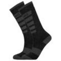 Socken ZIGZAG "Znow", Herren, Gr. 25-28, schwarz, 40% Wolle, 40% Polyacryl, 11% Polyamid, 7% Polyester, 2% Elasthan, gestreift, Socken, im 2er-Pack mit atmungsaktivem Material