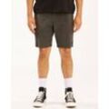 2-in-1-Shorts BILLABONG "Crossfire Mid", Herren, Gr. 28(XS), grau (asphalt), 64% recyceltes Polyester, 22% Bio-Baumwolle, 8% Elastan, 6% Polyamid, Hosen