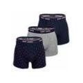 Boxershorts HAPPY SHORTS "Boxershort 3er Pack", Herren, Gr. L, rot (rot heart), Obermaterial: 95% Baumwolle CO. 5% Elasthan EL., Unterhosen