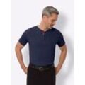 Rundhalsshirt CLASSIC "Rundhals-Shirt", Herren, Gr. 48/50, blau (marine), 100% Baumwolle, unifarben, Rundhals, Kurzarm, Shirts