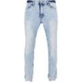 Bequeme Jeans SOUTHPOLE "Southpole Herren Stretch Signature Denim", Herren, Gr. 30/32, Länge 32, blau (llightsand blau), 73% Baumwolle, 25% Polyester, 2% Elasthan, casual, Jeans