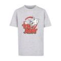 T-Shirt ABSOLUTE CULT "ABSOLUTE CULT Herren Kids Tom and Jerry - Logo Basic T-Shirt", Jungen, Gr. 110/116, grau (erdgrau), 100% Baumwolle, bedruckt, casual, relaxed fit, Rundhals, Kurzarm, Shirts