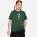 T-Shirt NIKE SPORTSWEAR "G NSW BF TEE SW - für Kinder", Kinder, Gr. L (152/158), grau (anthrazit), Obermaterial: 100% Baumwolle, sportlich, Kurzarm, Shirts