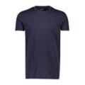 T-Shirt LINDBERGH "Lindbergh T-shirt", Herren, Gr. L, blau (navy), Oberstoff: 95% Baumwolle, 5% Elasthan, lässig geschnitten, Rundhals, Kurzarm, Shirts