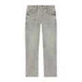 Regular-fit-Jeans S.OLIVER JUNIOR, Jungen, Gr. 152, N-Gr, grau (grau, schwarz), Denim/Jeans, Obermaterial: 98% Baumwolle, 2% Elasthan, unifarben, regular fit, Jeans, mit Weitenregulierung innen