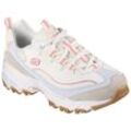 Sneaker SKECHERS "D'LITES-BOLD VIEWS", Damen, Gr. 38, bunt (natur, multi), Leder, Textil, sportlich, Schuhe, Freizeitschuh, Halbschuh, Schnürschuh mit Air-Cooled Memory Foam