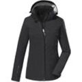 Outdoorjacke KILLTEC "KOS 133 WMN JCKT", Damen, Gr. 46, schwarz, Obermaterial: 100% Polyester. Futter: 100% Polyester, unifarben, sportlich, Langarm verstellbar mit Klettverschluss, Jacken