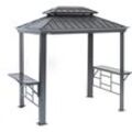 Grillpavillon SOJAG "BBQ Messina", grau (anthrazit), B/H/T: 292cm x 262cm x 179cm, Pavillons, BxT: 179x292 cm