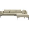 Ecksofa FLEXLUX "Loano, superbequemer Sitzkomfort durch Kaltschaum im Sitz", beige (sandy beige), B:284cm H:86cm T:230cm, 100% Polyester, Sofas, modernes Sofa, frei im Raum stellbar, lose Kissen, L-Form