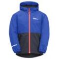 Outdoorjacke JACK WOLFSKIN "SNOWY DAYS JACKET K", Kinder, Gr. 116, blau (crisp cobalt), Obermaterial: 100% Polyester, sportlich, hoch geschlossener Ausschnitt, Jacken, Winterjacke leicht,wetterfest und isolierend