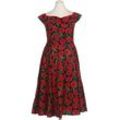 Hell Bunny Damen Kleid, rot, Gr. 34