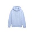 TOM TAILOR DENIM Herren Relaxed Hoodie Sweatshirt mit Logo Print, blau, Uni, Gr. XXL